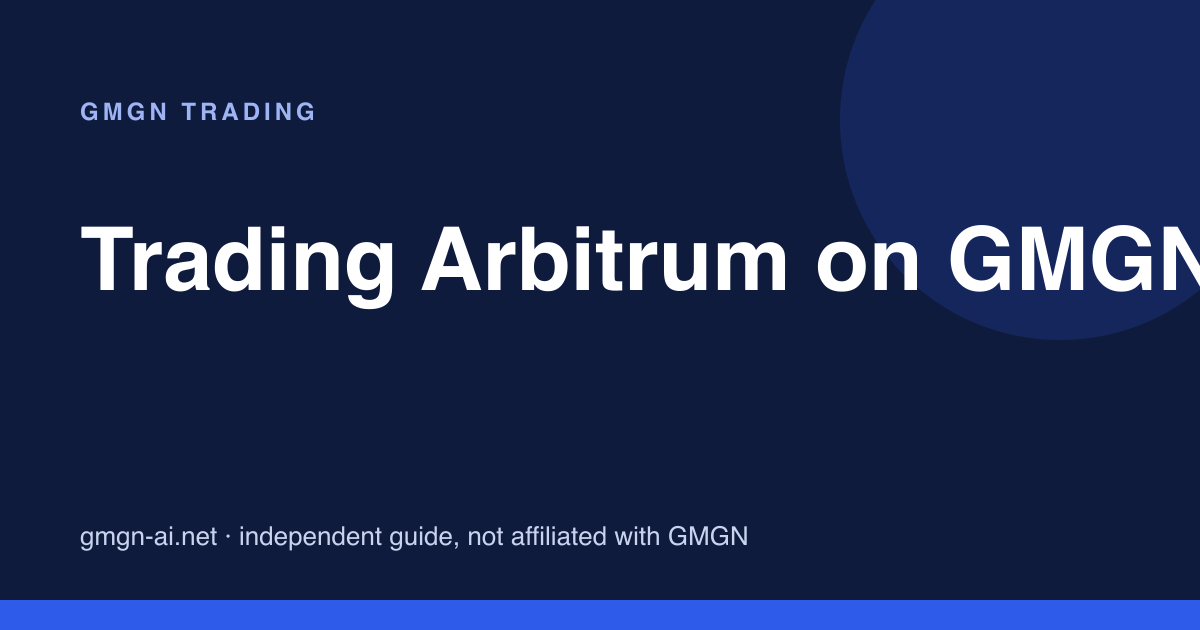 Trading Arbitrum on GMGN: bots, gas token and fee data