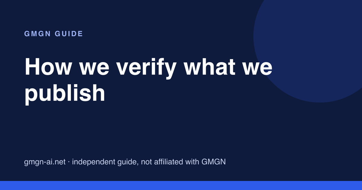 How gmgn-ai.net verifies GMGN facts and data