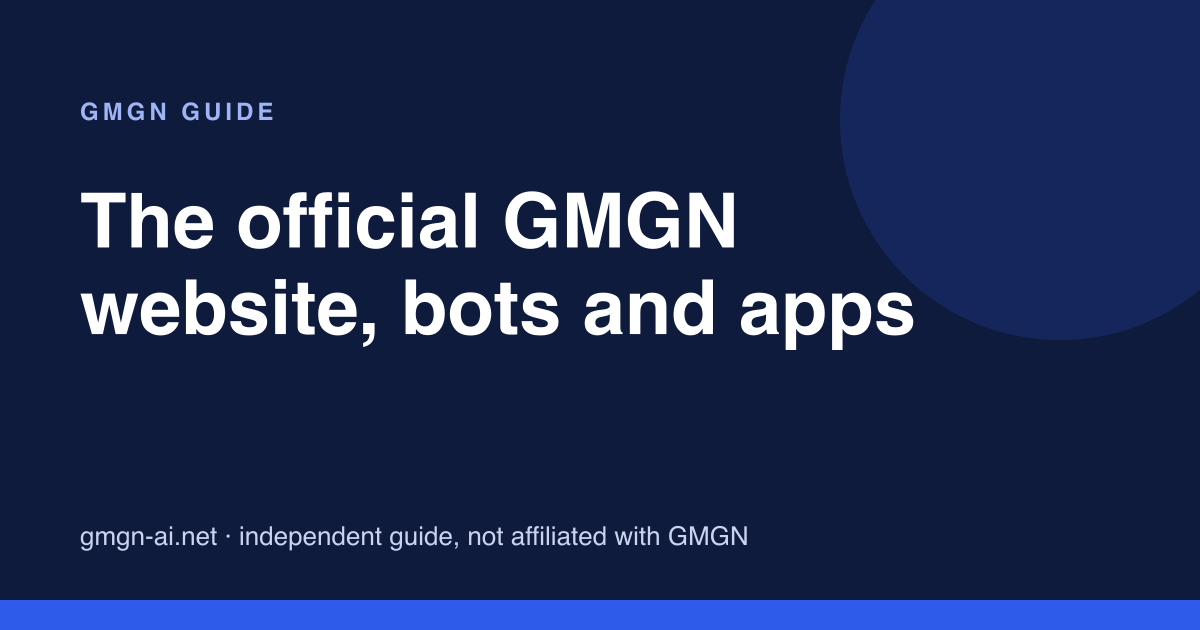 Official GMGN website, Telegram bots and apps checklist